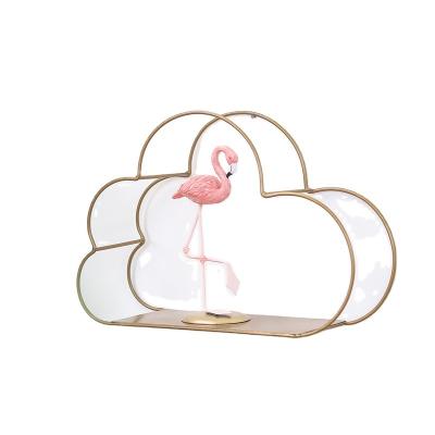 China Multifunctional iron storage cloud decoration wall rack creative home iron storage rack and sorting rack for sale