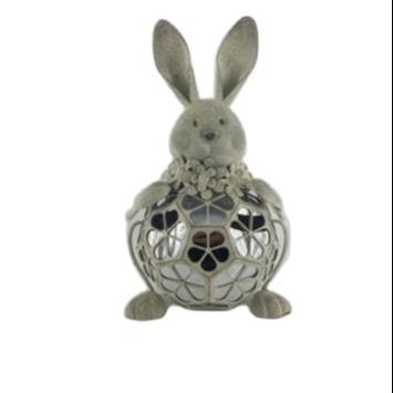 China New Design Europe Metal Rabbit Decor Garden Decoration White Rabbit Figurine Garden Rabbit Statue for sale