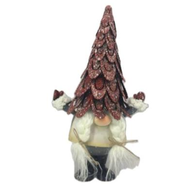 China Classic Christmas Santa Claus Figurines Metal Christmas Metal Ornament Sculpture From Europe for sale