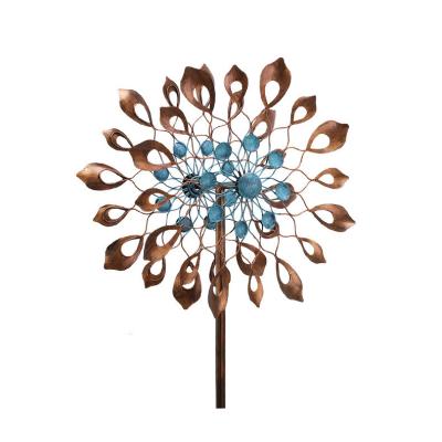 China 2022 Nordic Europe Fire Phoenix Iron Windmill Decoration Villa Garden Garden Landscaping Outdoor Rotating Floor Decoration for sale