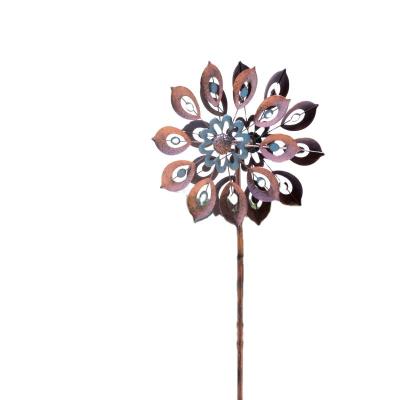 China Nordic Europe fire phoenix iron windmill decoration villa garden garden landscaping outdoor revolving floor decoration for sale