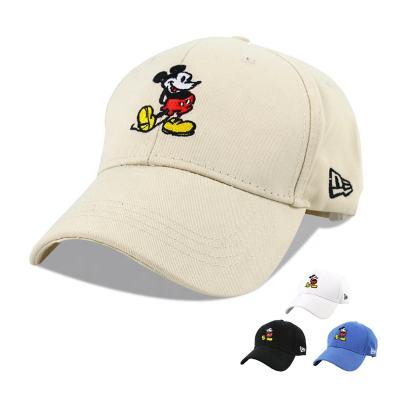 China Disney COMMON wholesale embroidery baseball cap cotton 6 panel custom logo adjustable for outdoor sports sun protection hats hats for sale