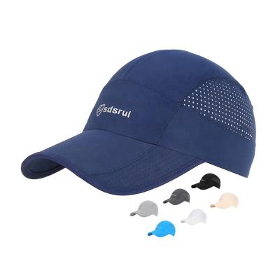 China breathable & High Quality Breathable Custom Logo Sports Hats Laser Hole Nets Cap Waterproof For Women Men Outdoor Sports Workout Hat Quick Dry Cap for sale