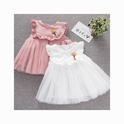 China 100 Korean New Summer Breathable Girls' Day Korean Baby Clothes Girls' Dress Dresses Cotton Edge Yarn Skirt Sheer Baby Skirts for sale