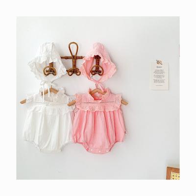 China Female Korean Baby Clothes Summer Wear Korean Version Lace Onesie Sleeveless Growing Suit Baby Clothes Baby Clothes For 0-3 Months for sale