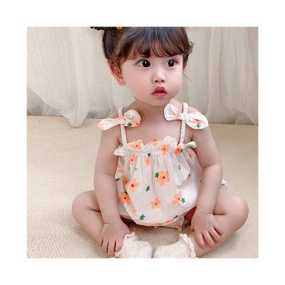 China Best Type 100% Cotton Summer Printed Romper Bag Suspenders Baby Overalls Fart Clothes Cotton Rompers Baby Dress Girls Baby Dresses for sale