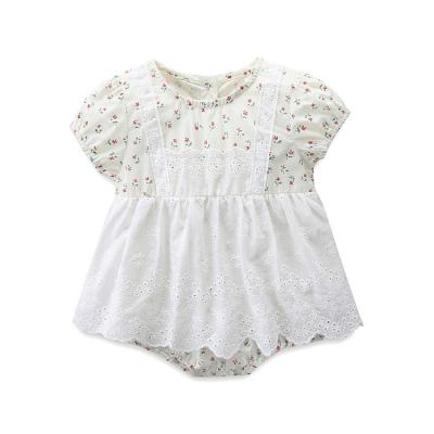 China Wholesale Price 100% Cotton Printed Triangle Romper Summer Newborn Cotton New Short Sleeve Jumpsuit Baby Dresses Baby Dress Girls for sale