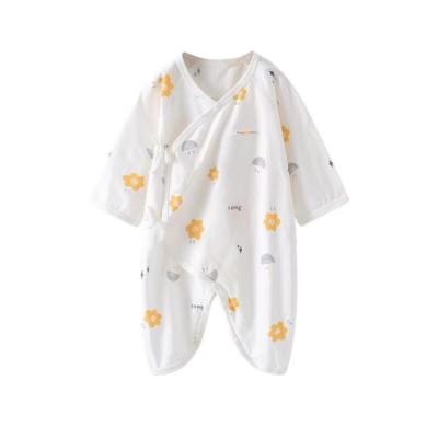 China 100% cotton anti-pilling baby rompers lower prices newborn baby clothes romper with button for sale