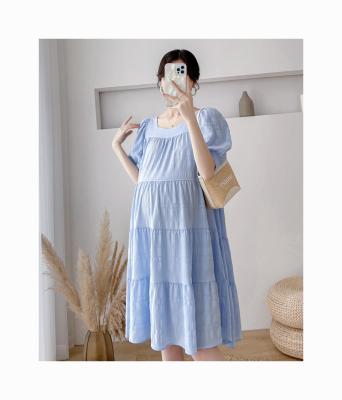 China New Breathable Summer Dress Korean Maternity Dresses For Pregnant Women Clothes For Pregnant Women Maternity Skirt for sale