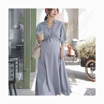 China 2022 New Summer High-end Lightweight Luxury Maternity Wear Breathable Wear Pregnant Pregnant Dress Women Dresses Maternity Skirt for sale