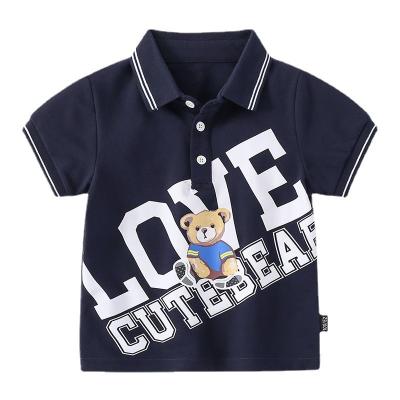 China Main 2022 anti-pilling 2022 new summer children's half sleeve cartoon polo shirt baby boss baby t-shirts for sale