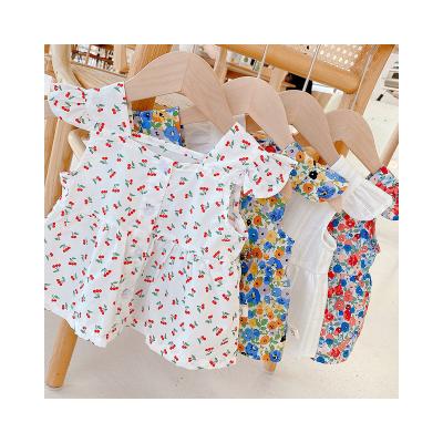 China 2022 Wholesale Casual Baby Dress Girls Dresses New Suspender Vest Summer Baby Dress Girls Floral Sleeveless Top Loose Top Baby Dress for sale