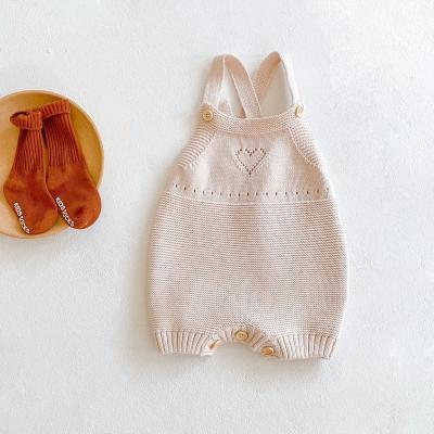 China One Piece Sleeveless Knitting 100% Cotton Babies Romper Clothes Hand Knitted Baby Clothes for sale