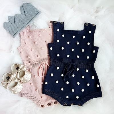 China 100% Cotton Newborn Baby Clothes 2022 Spring Babies Knit Infant Rompers Cotton Baby Romper for sale