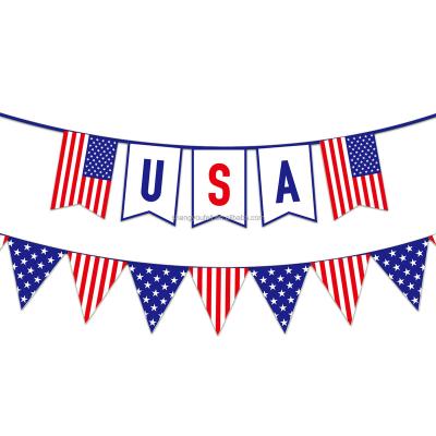 China Factory Direct Sale Durable Independence Day Banner Fashion Flag Decoration Party Supplies for sale