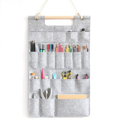 China Sustainable Felt Wall Hanging Storage Bags Closet Wall Hanging Organizers for sale