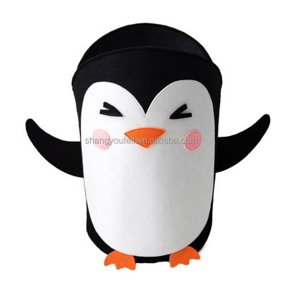 China Cute Little Penguin Toy Storage Basket Clothes Socks Storage Viable Dirty Cartoon Bag Storage Bucket for sale