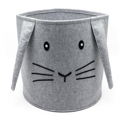 China Viable Hot Sale Cartoon Thick Storage Basket Toys Organizer Custom And Cute Animal Storage Bucket for sale