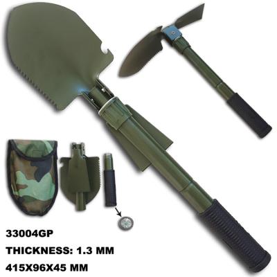 China Multi-functional 2-joint shovel with small carbon steel shovel for outdoor camping, garden trowel for sale