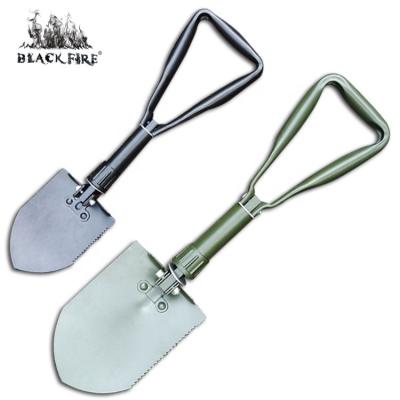 China Carbon Steel Triple Army Folding Shovel with High Carbon Steel Military Shovel and Pickaxe for Camping Survival and Car for sale