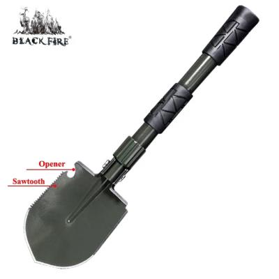 China Carbon steel army shovel with folding shovel and high carbon steel pickaxe, Clean-mount rubber handle for camping for sale