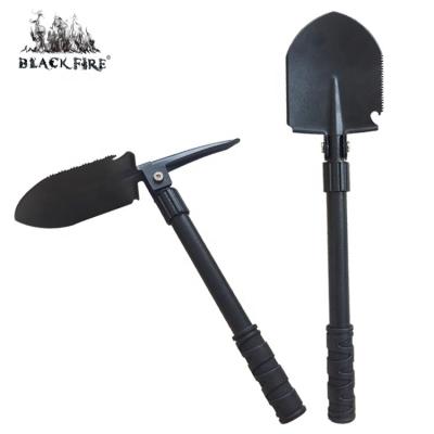 China Outdoor Camping Hiking Traveling Camping Shovel with Folding High Carbon Steel Shovel and Pickaxe, Clean-mount Rubber Handle for Camping for sale