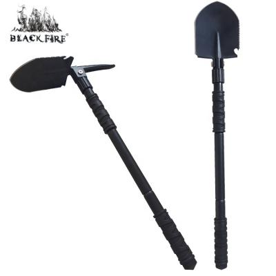 China Multifunction 33021 Large Camping Shovel with Folding High Carbon Steel Shovel and Pickaxe, Clean-mounting Rubber Handle for sale