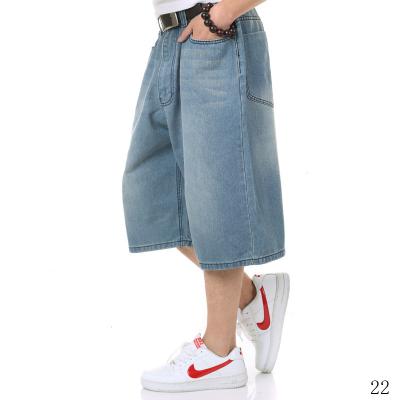 China Breathable Denim Pants Shorts Lo Claasic Summer New Hip Hop Shorts Pants Big Fat Loose Jeans/Men's Shorts for sale