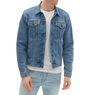 China Wholesale Custom Denim Blue Jean Jacket Mens Breathable Cotton Spandex Cotton Jeans Jacket Men's Denim Jacket for sale