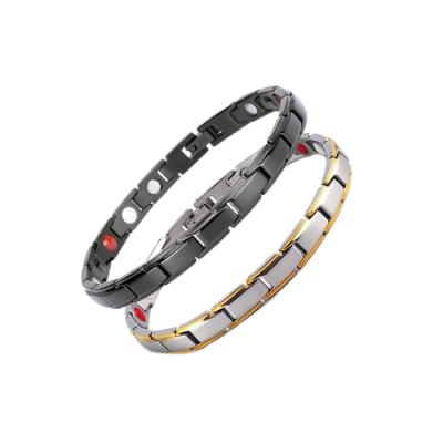 China 2022 Casual/Sporting A Genuine Large Lymph Detox Drainage Hot Selling Magnetic Bracelet For Magnetic Adults In Black And Gold Gift for sale