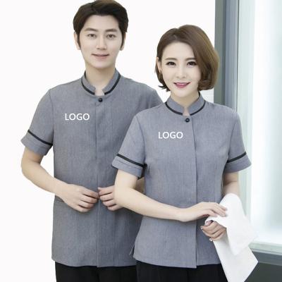 China restaurant & Custom Good Quality Bar Fashion Spa Restaurant Hotel Cleaning Clothing Uniform Housekeeper Staff Uniform for sale