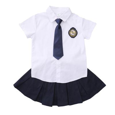 China Custom high quality primary high school uniforms colors boys and girls white shirt primary school pre school dress uniform designs for kids for sale