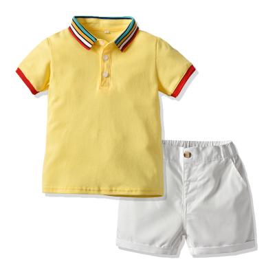 China Casual Kids Clothing Set Baby Boy Clothes Cute New Summer Cartoon Kids Cotton Sets for sale