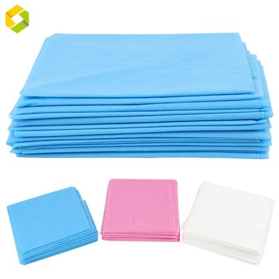 China Hotel Disposable Massage Sheets Plain PP Nonwoven Waterproof Bed Sheet for sale