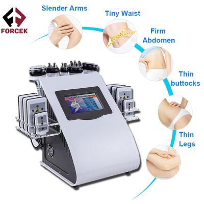 China Weight Loss Stretching Products 6 in 1 Ultrasonic Lipolaser RF Cavitation Machine 40k Cavitation Fat and Wrinkle Removal Machine for sale