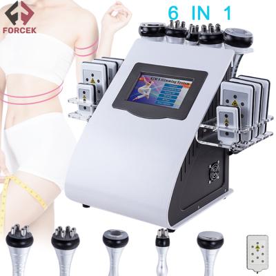 China Weight Loss CE Approved RF Vacuum Cavitation Body Slimming Machine Liposuction Equipment 6 in 1 Fat Removal 40k Cavitation Machine for sale