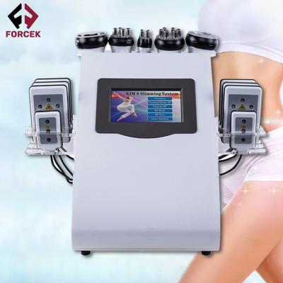 China Weight Loss CE Approved 6 in 1 Cavitation Radio Frequency Lipolaser Body Slimming Machine for sale