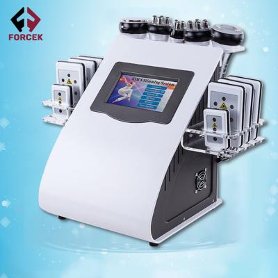 China Weight Loss Professional 6 in 1 Fat Removal RF Cavitation Vacuum Lipolaser Slimming Machine for sale