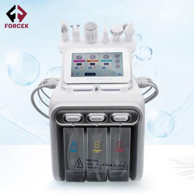 China Hot Sales Wrinkle Remover 6 In 1 Small Bubble Ultrasonic Hidrafacial RF Skin Scrubber Water First Generation for sale