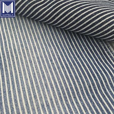 China Traditional 100% Cotton Hickory Stripe Denim Fabric Shrink-Resistant Dye For Workwear Shirts Jeans Pants for sale