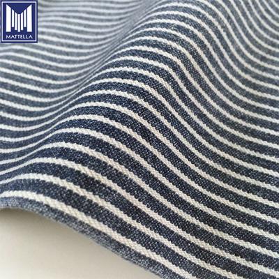 China Custom Made Pure Light Blue Indigo Stripe Hickory Italy Korea Women Men Women Cotton Shrink-Resistant Pure Material Bag Hat Cap Jeans Denim Fabric for sale