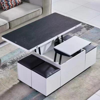 China (Size) adjustable Nordic small family raising coffee table dual-use multi-functional storage dining table simple creative combination for sale