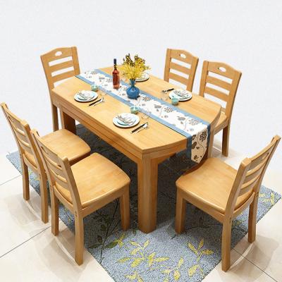 China Adjustable (Height) Dining Solid Wood Modern Dining Table Chair Furniture Square Folding Around Flexible Dual Function Foldable Table for sale