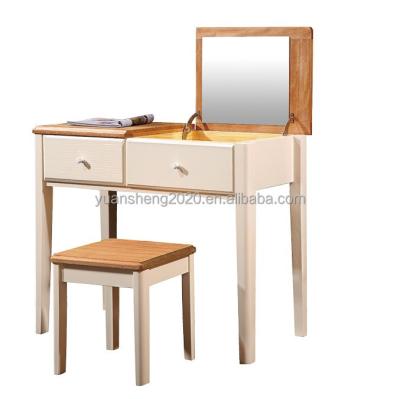 China With Mirror Bedroom Furniture Dressing Table White Makeup Dresser With Mirror Wood Style Packing Solid Wood Desk Dresser+Stool for sale