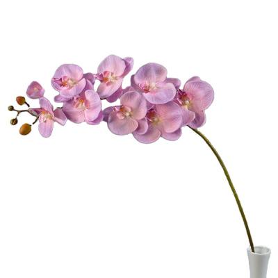 China Real Touch Fake Orchid 40inches Silk Butterfly Orchid Phalaenopsis Artificial Flower For Vase Wedding Home Decoration for sale