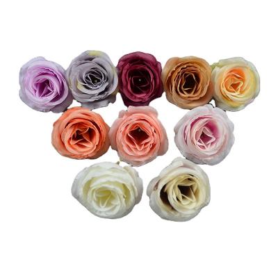 China Silk Roses For Wall Decorations Small Artificial Rose For Bridal Shower Wedding Receptions Faux Bouquets Projects for sale