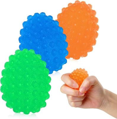 China Exercise Finger Strengther Egg-shape Fingers and Hand Grip Strengthening Therapy Stress Balls Grips Ball Relax Ball Grip Strengthener 3pcs for sale