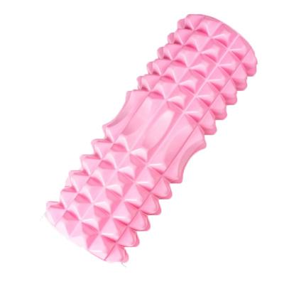 China Home Yoga Hollow Logo Muscle Exerciser Fitness Muscle Massage Foam Roller High Density Column Custom Eva PVC Foam Roller For Exercising for sale