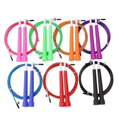 China Wholesale Portable Fast Speed ​​High Jump Rope For Fitness 3m Adjustable Steel Cable pp Handles Speed ​​Jumping Jump Rope for sale