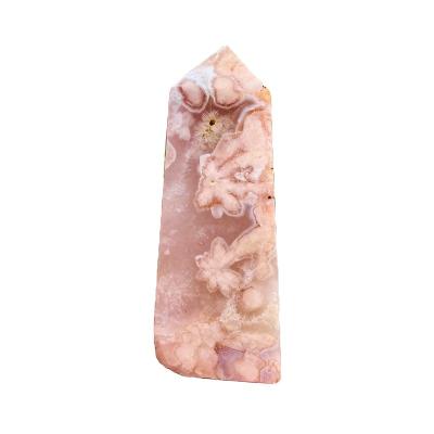 China Wholesale High Quality Natural Amethyst Pink China Healing Sakura Crystal Agate Towers Dots For Decoration for sale